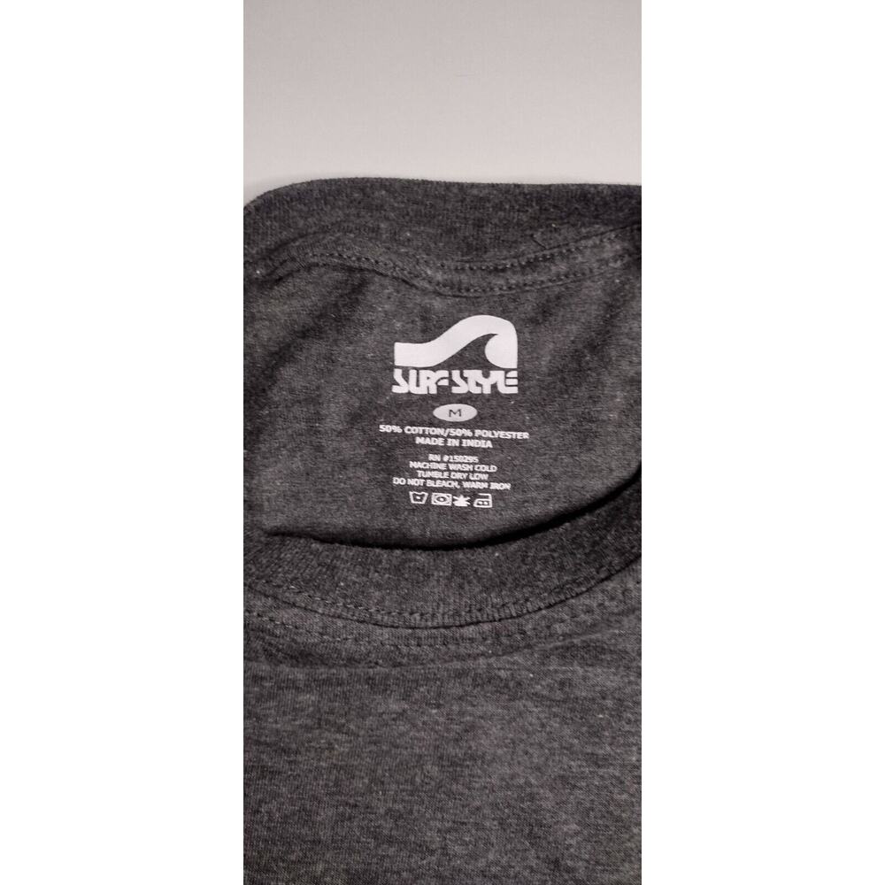 Surf Style Fort Lauderdale Florida Sea Turtle T-Shirt Heather Gray Medium - Picture 3 of 7